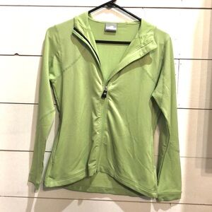 New Balance Lime Green Zip-Up Hooded Workout Jacket Size  XS